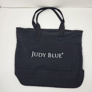 Judy Blue Jeans Black Canvas Tote Bag‎ Zippered Closure & Zippered Innes Pocket